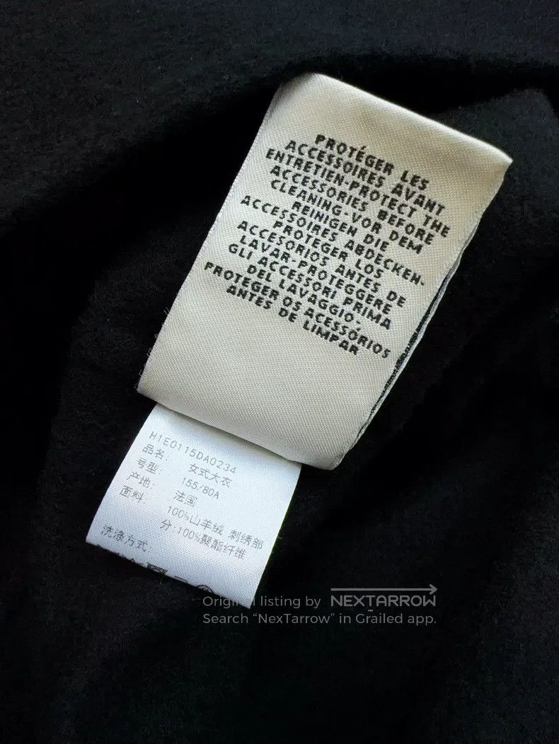 Hermes Hermes Black Cutout Embroidered Cashmere Coat Size XXS / US 00 / IT 34 - 9 Thumbnail