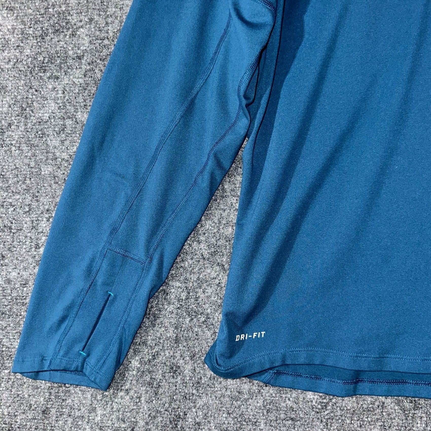 Nike Nike Running Pullover XL 1/4 Zip Blue Long Sleeve Sports Top Mens Regular Size Large Size US XL / EU 56 / 4 - 3 Thumbnail