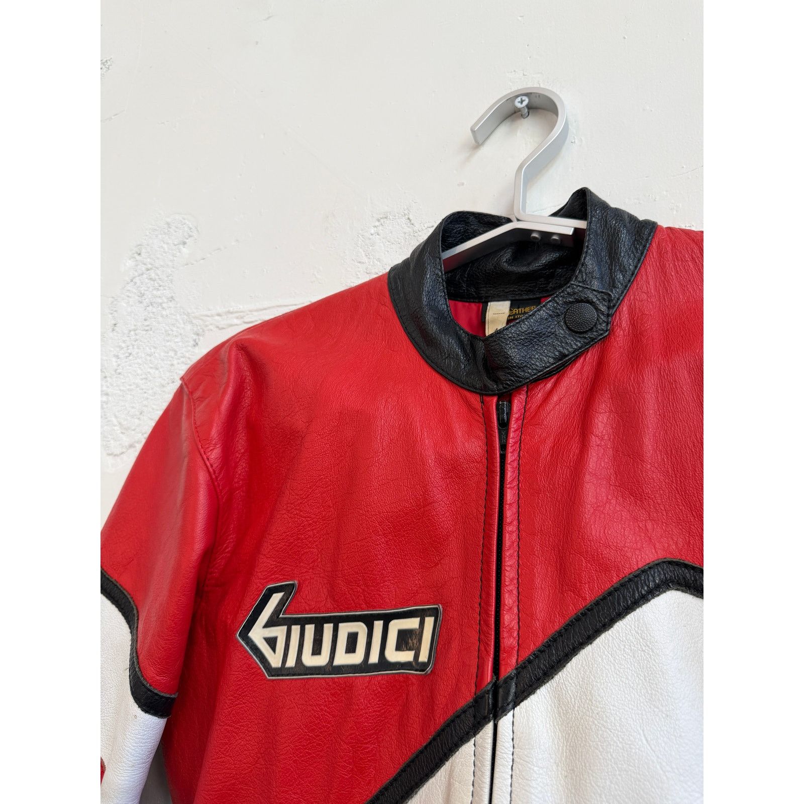 Vintage Vintage Giudici Leather Motorcycle Jacket Size M / US 6-8 / IT 42-44 - 3 Thumbnail