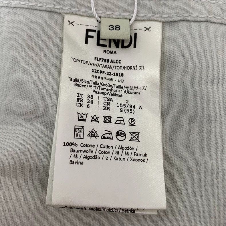 Fendi Fendi Long Sleeve Logo Shirt in Dark Green Size US S / EU 44-46 / 1 - 6 Thumbnail