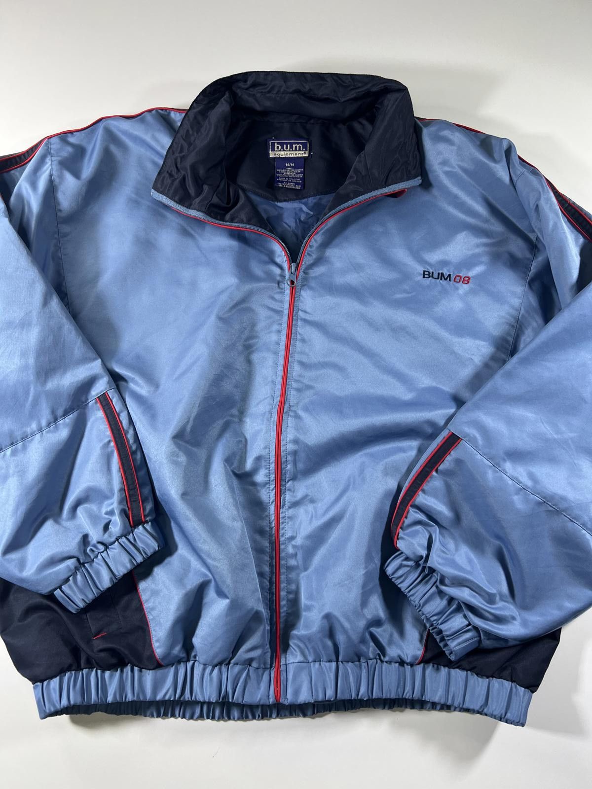 B.U.M Equipment Vintage b.u.m. Equipment Men's Blue Windbreaker Jacket M Size US M / EU 48-50 / 2 - 1 Thumbnail