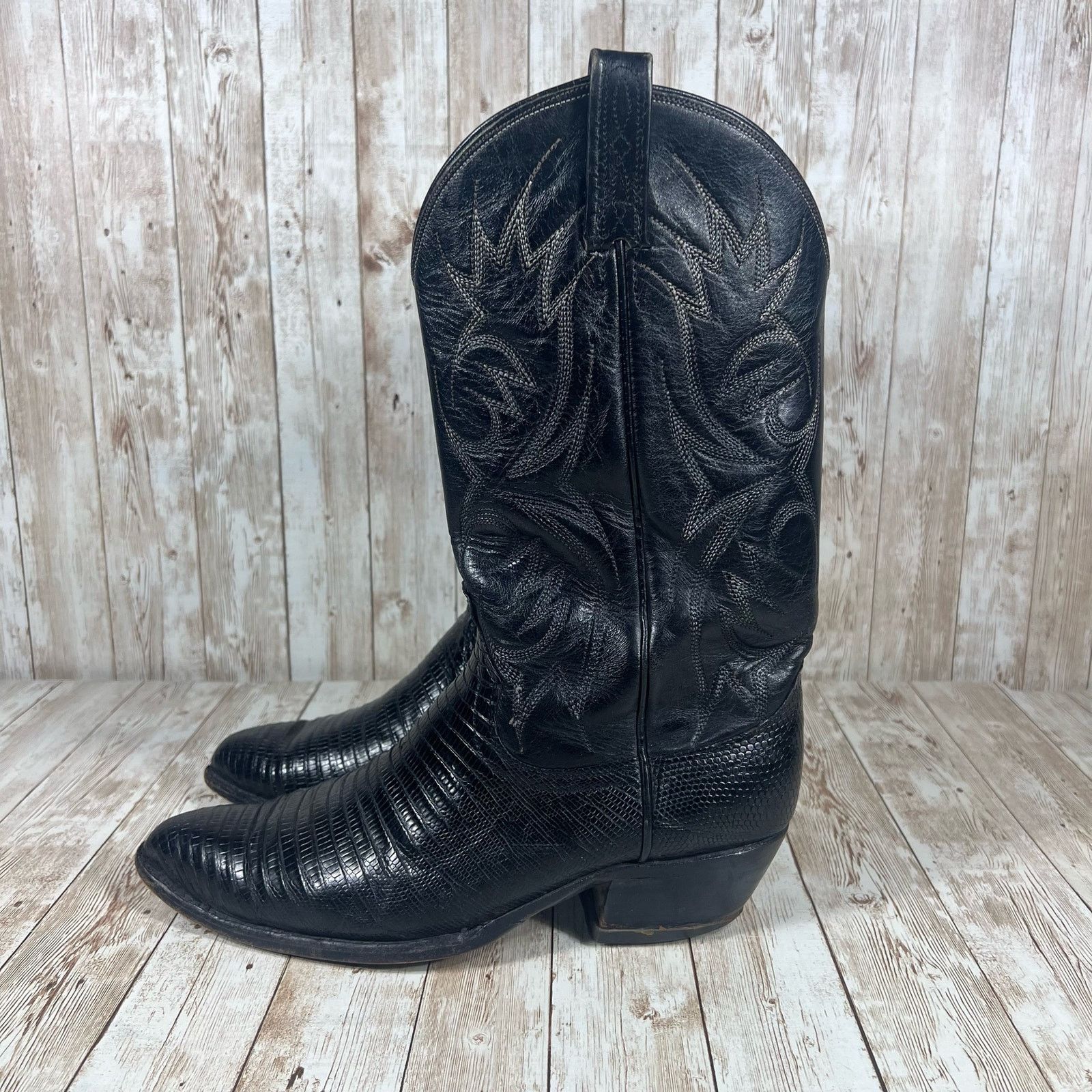 Tony Lama tony lama vintage lizard skin leather cowboy boots Mens 10 Size US 10 / EU 43 - 2 Thumbnail