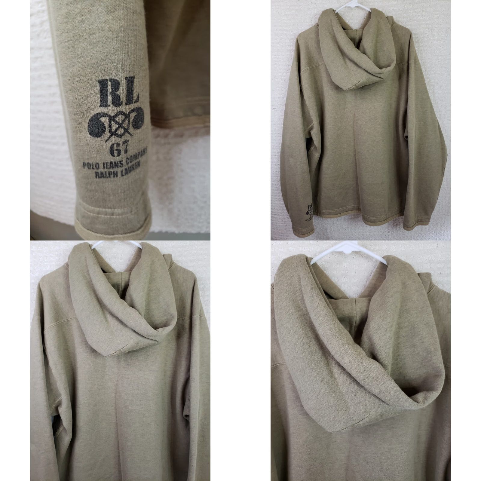 Polo Ralph Lauren Polo Jeans Ralph Lauren Hoodie Mens XL Green Jersey Logo Front Tag Pullover Hooded 90s Classic Casual Size US XL / EU 56 / 4 - 8 Thumbnail