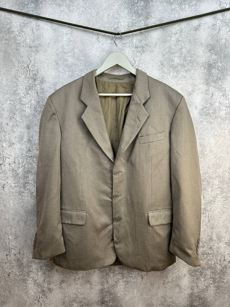 Yves Saint Laurent Yves Saint Laurent Pour Homme Pure Wool Beige Two-Piece Suit Size 54R - 1 Thumbnail