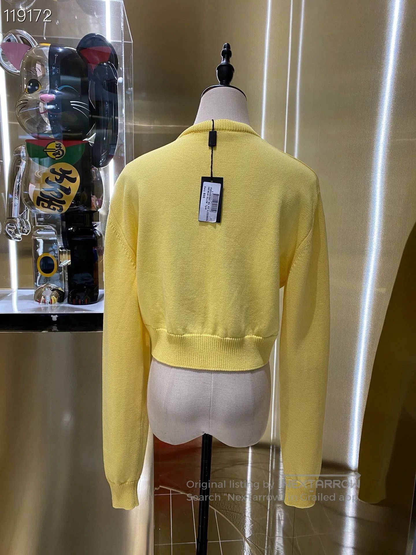 Alessandra Rich Alessandra Rich Yellow Short Cropped Cardigan. Size M / US 6-8 / IT 42-44 - 2 Thumbnail