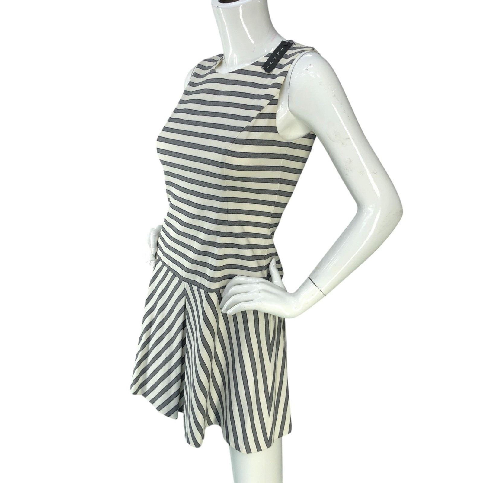 Theory Theory Dress 0 Stripe Sleeveless Alaqua Eastview Skater NEW Size XS / US 0-2 / IT 36-38 - 4 Thumbnail