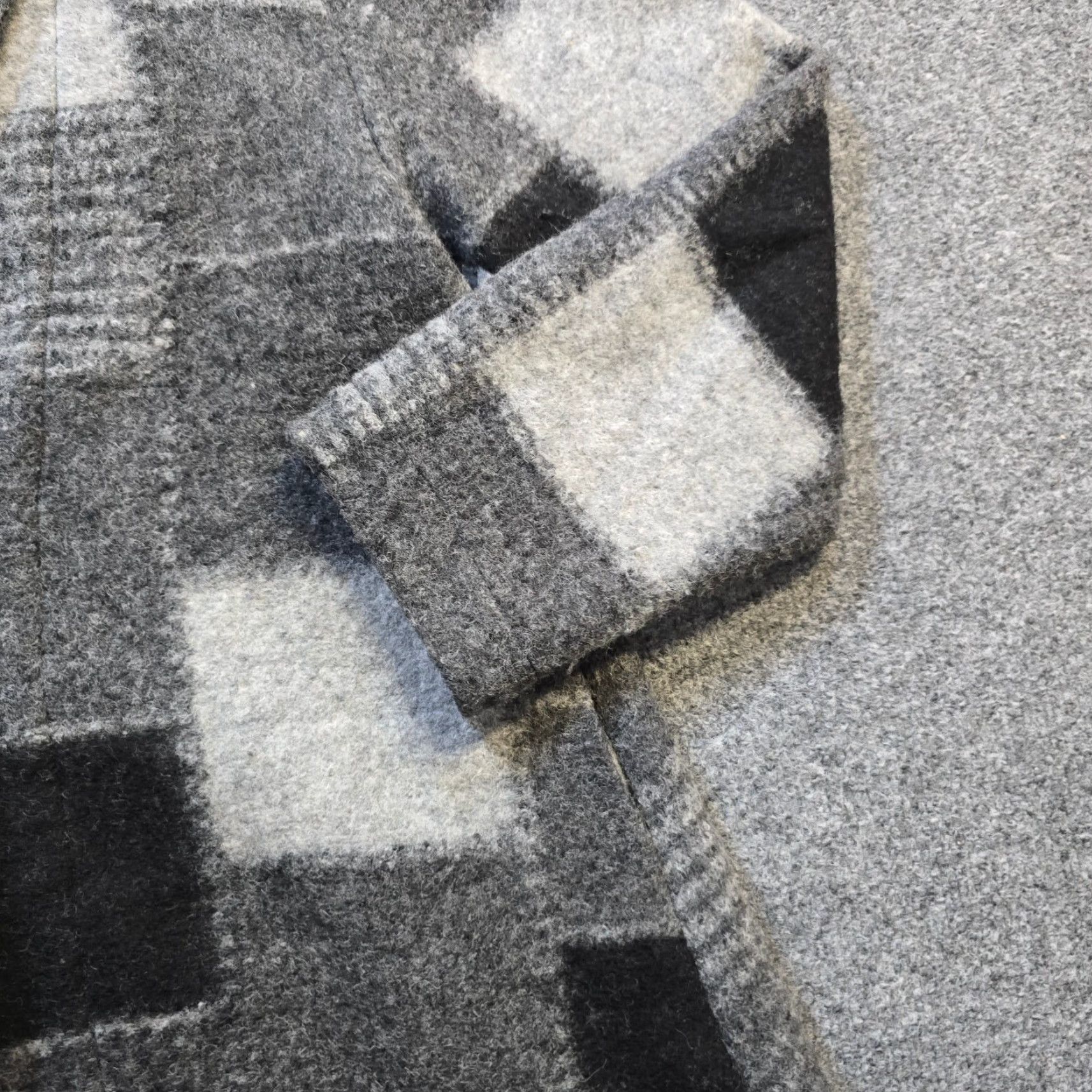 Habitat Habitat Jacket Womens Gray Plaid Wool Blend Long Button Career Medium Size M / US 6-8 / IT 42-44 - 3 Thumbnail