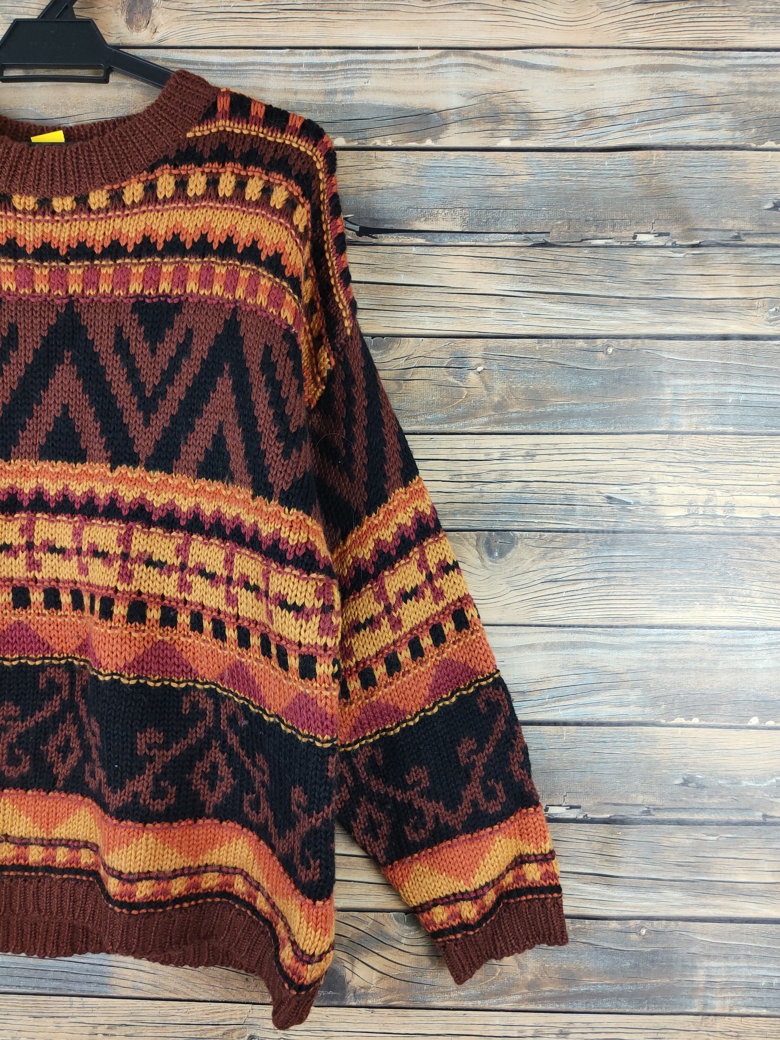 Japanese Brand Together! Brown Orange Knitwear Sweaters #W1540 Size US M / EU 48-50 / 2 - 5 Thumbnail