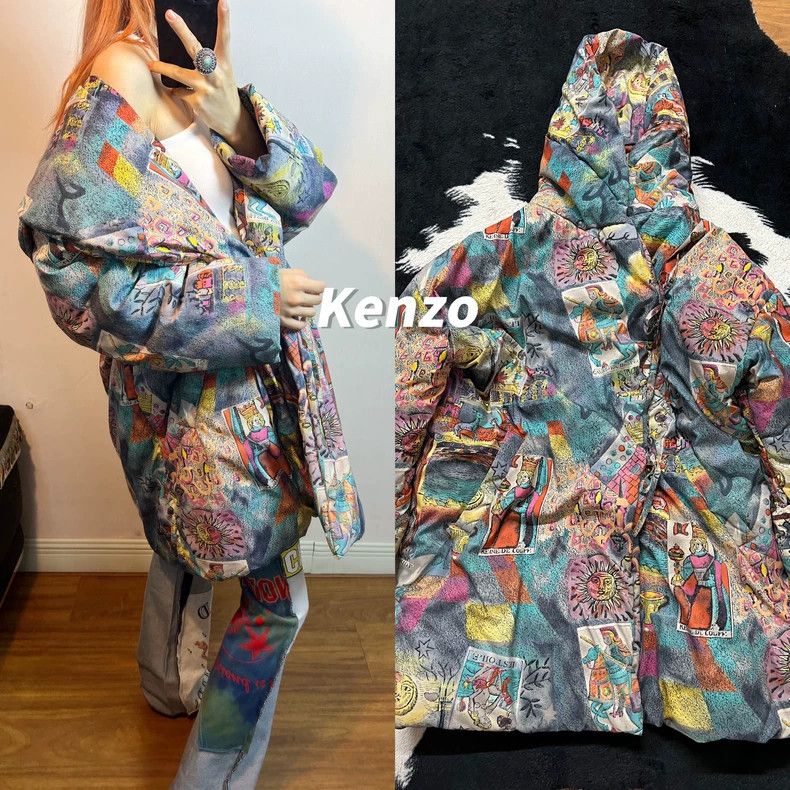 KENZO Super fun patterned cotton jacket with straps
