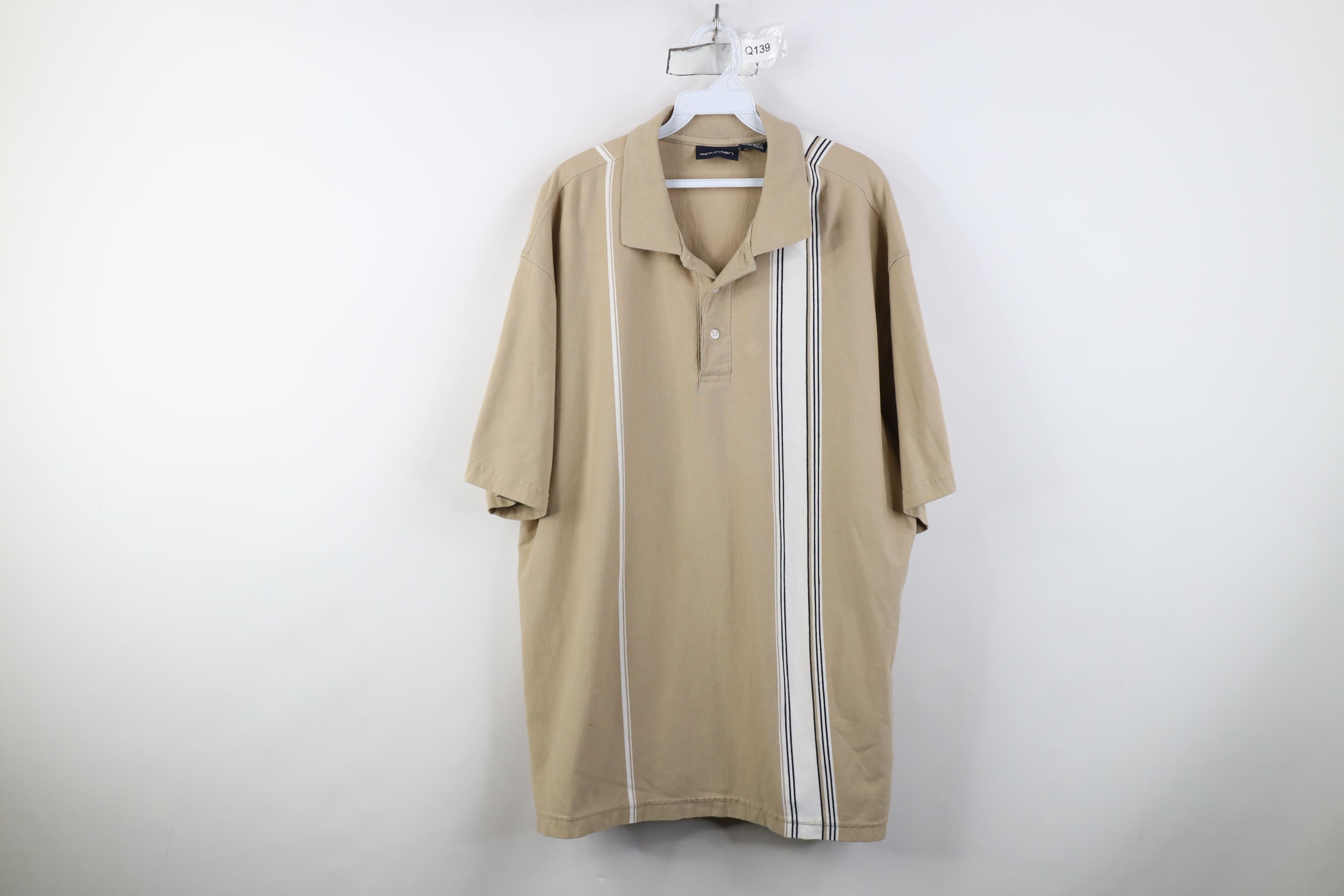 Vintage Vintage 90s Streetwear Striped Knit Collared Golf Polo Shirt Size US XXL / EU 58 / 5 - 1 Thumbnail