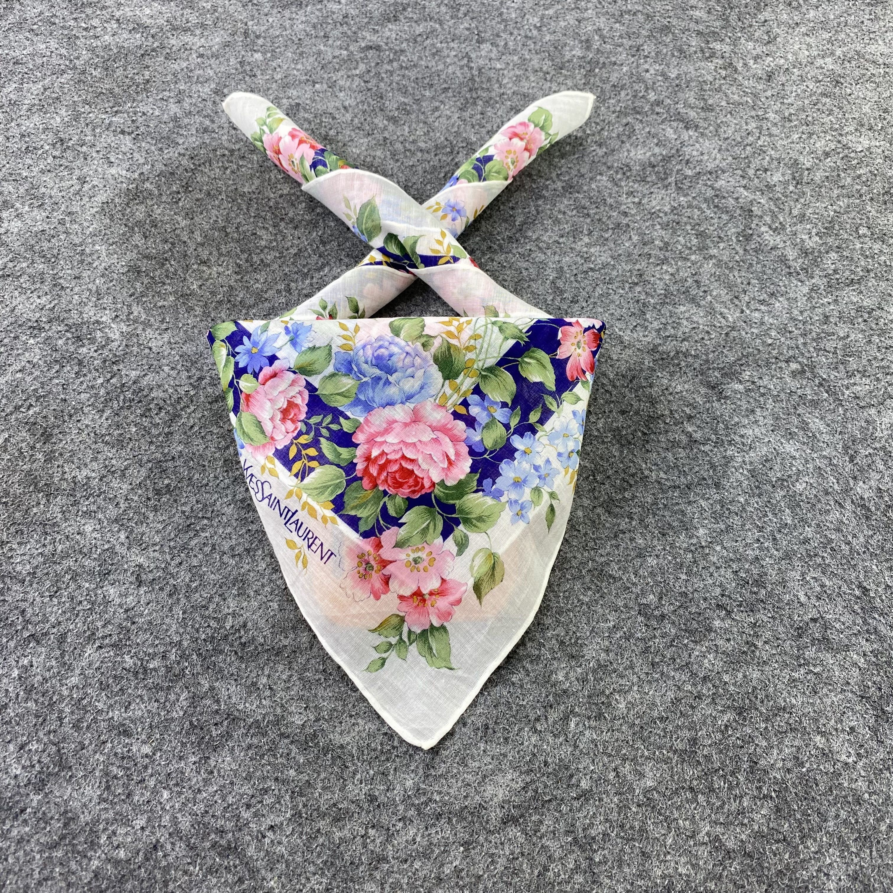 Vintage × Yves Saint Laurent Yves Saint Laurent Handkerchief / Bandana /Neckerchief-B1033 Size ONE SIZE - 2 Thumbnail
