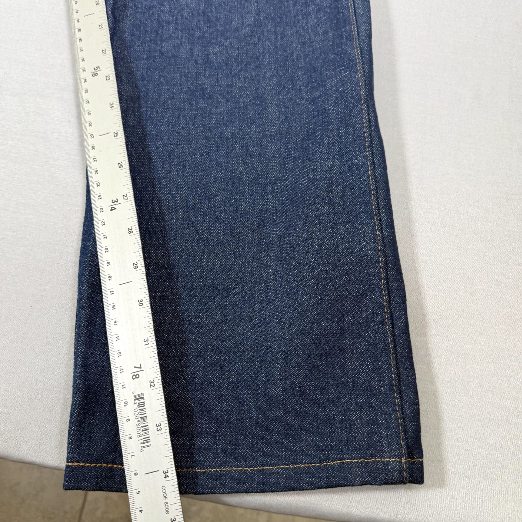 Wrangler Wrangler Jeans Adult 34x34 Blue Denim Straight 100% Cotton Zipper Five-Pocket Cowboys & Western Mens Size US 34 / EU 50 - 4 Thumbnail