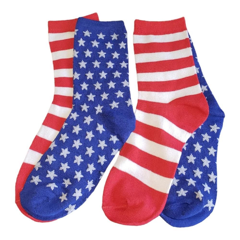 Designer CT171 Ladies Stars & Stripes Socks. Two pairs available. S/M Size ONE SIZE - 1 Thumbnail