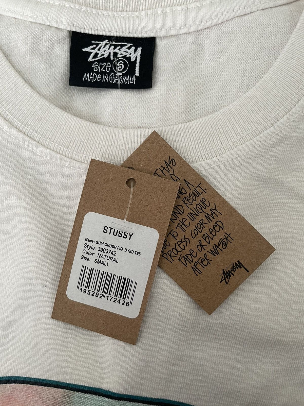 Stussy Stussy Gum Crush Tee Dyed Tee NATURAL Size US S / EU 44-46 / 1 - 3 Thumbnail