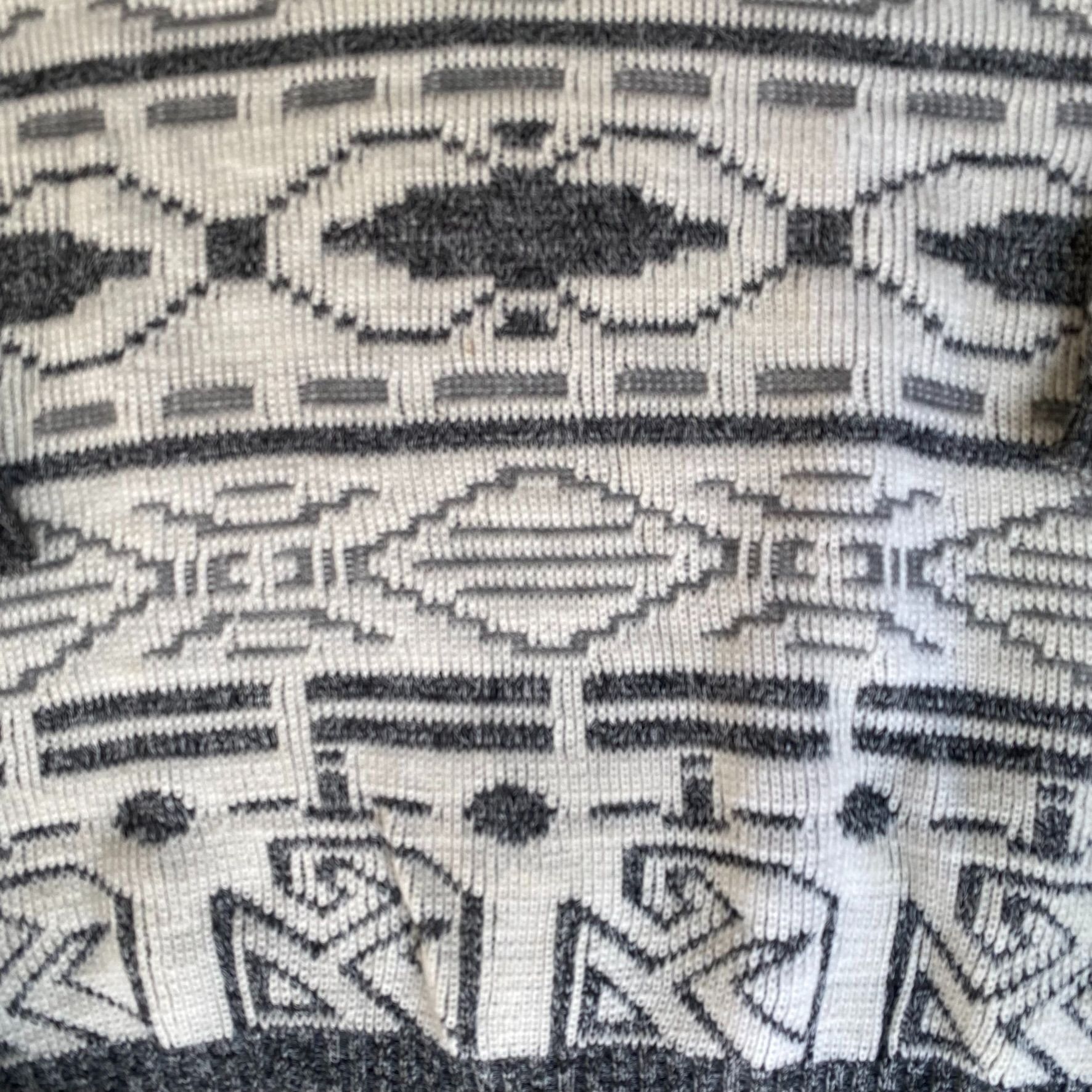 Vintage Vintage 90s Fair Isle Sweater Heavy Knit Geometric Jumper Size US XL / EU 56 / 4 - 3 Thumbnail