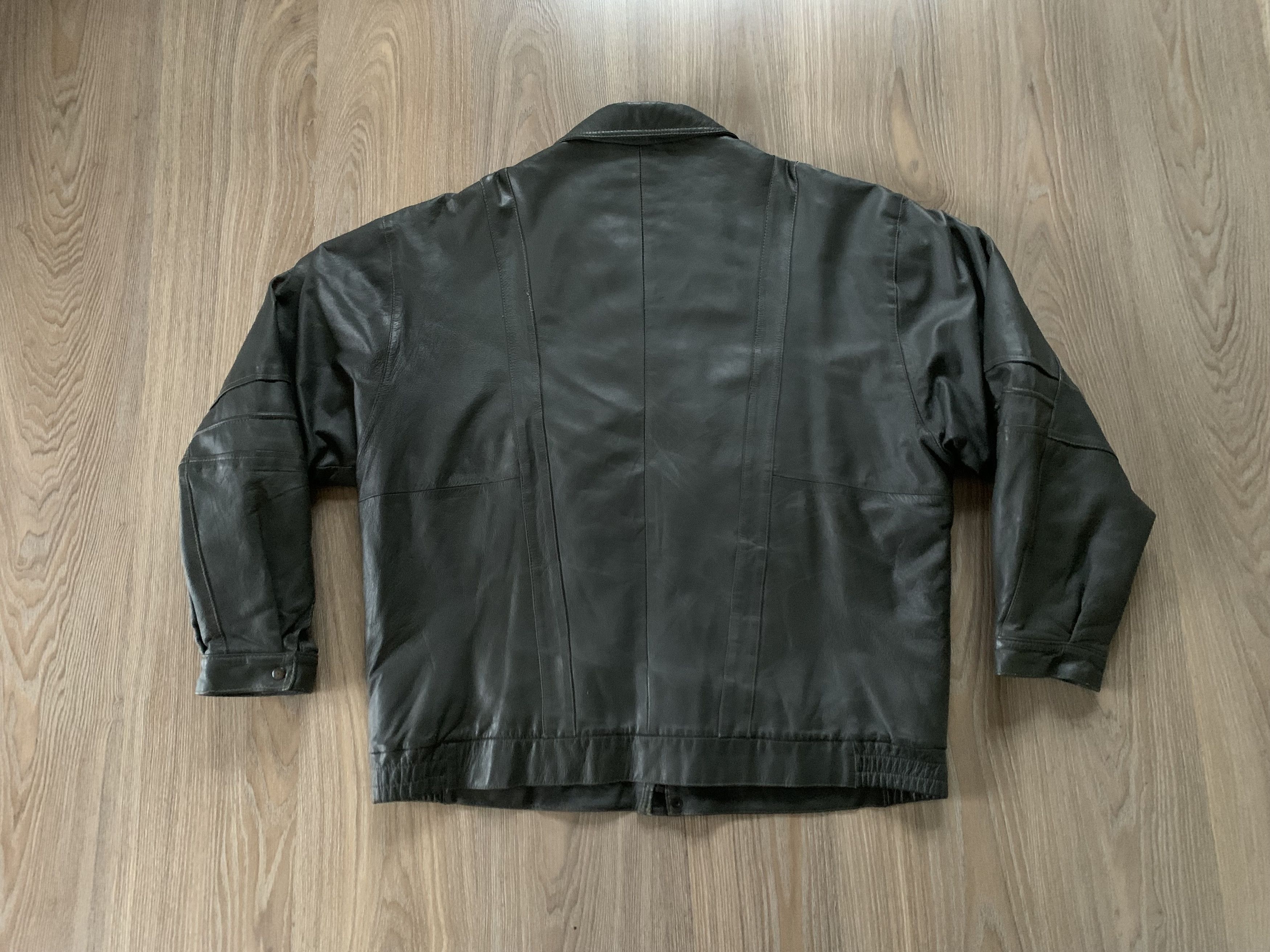 Genuine Leather × Vintage Rare Schild Vintage Grey Soft Leather Jacket Size US XL / EU 56 / 4 - 3 Thumbnail