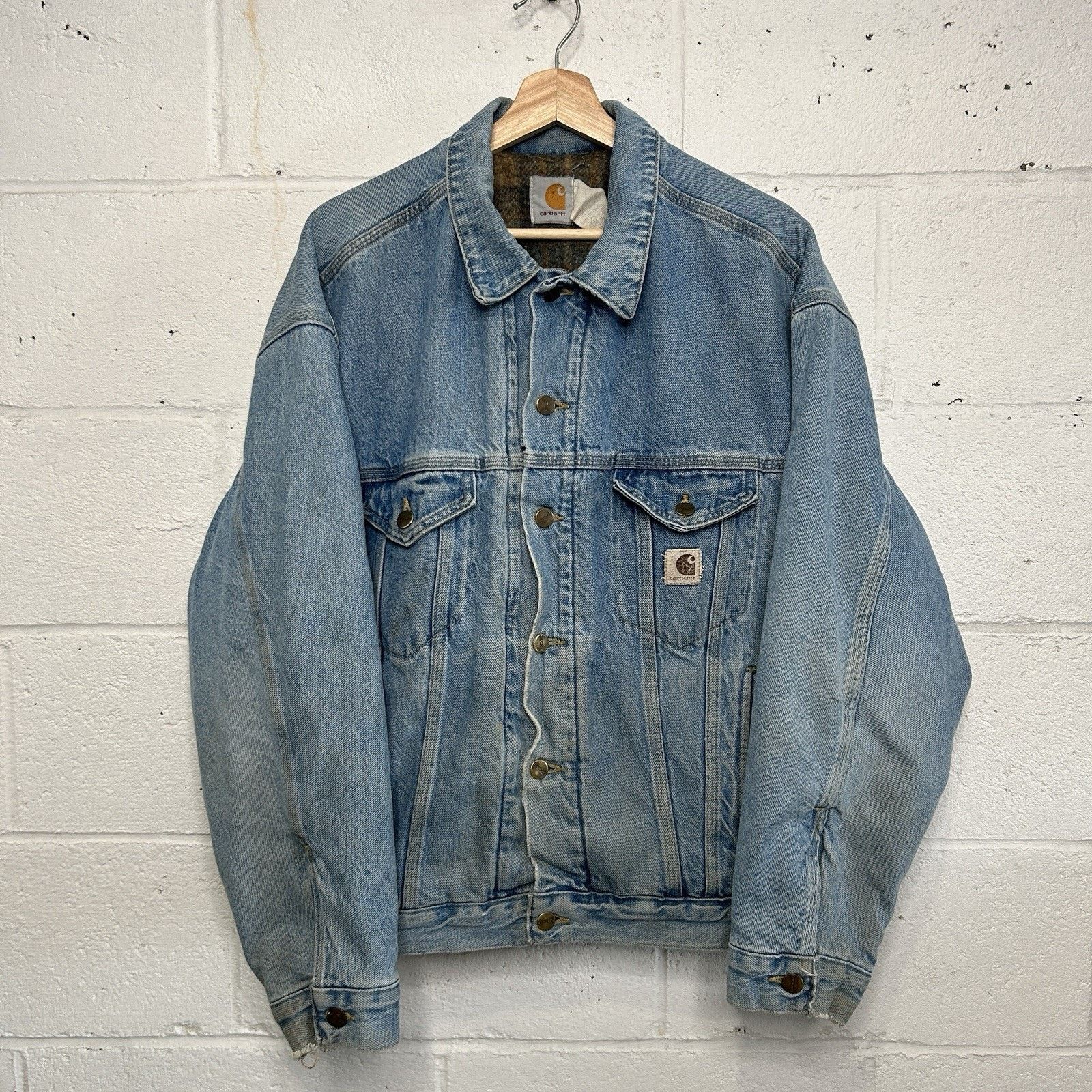 Carhartt Vintage Carhartt Blanket-Lined Trucker Jacket “Denim” Size US L / EU 52-54 / 3 - 1 Thumbnail