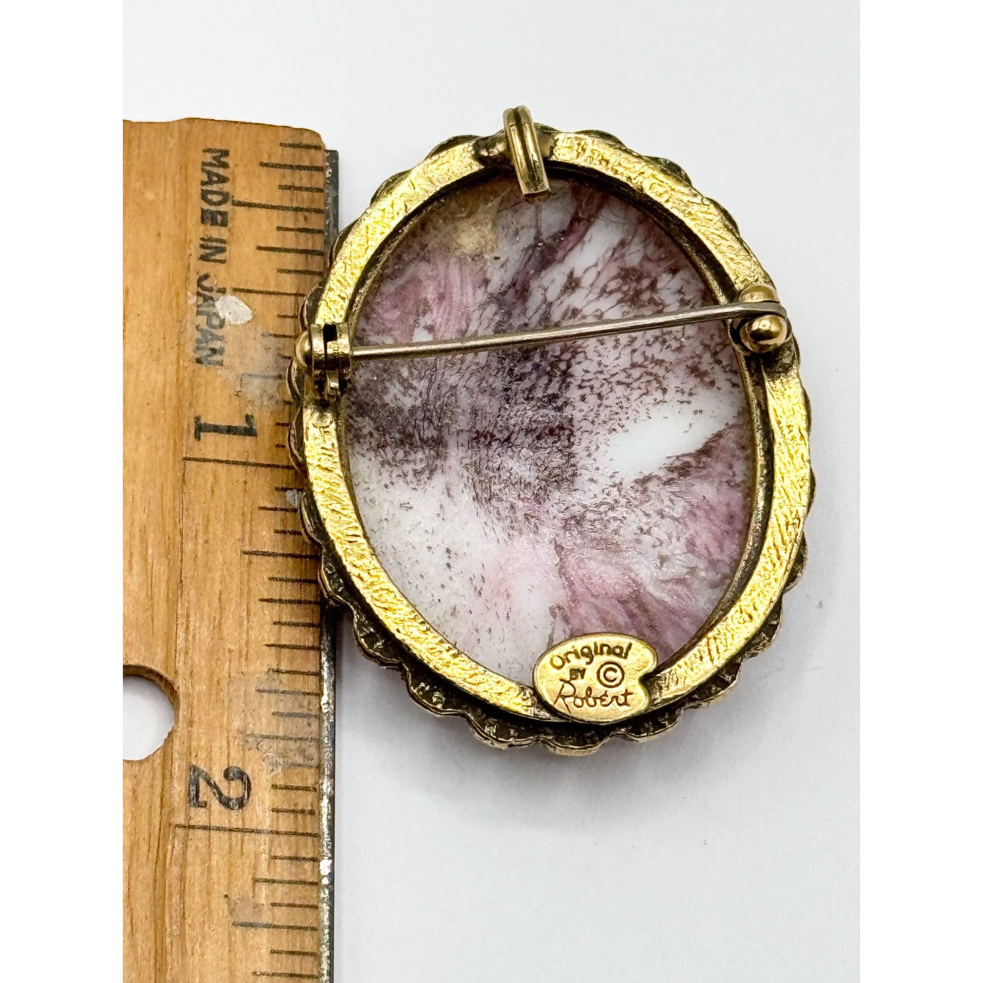 Vintage Vintage original by Robert purple stone brooch pin pendant Size ONE SIZE - 5 Thumbnail