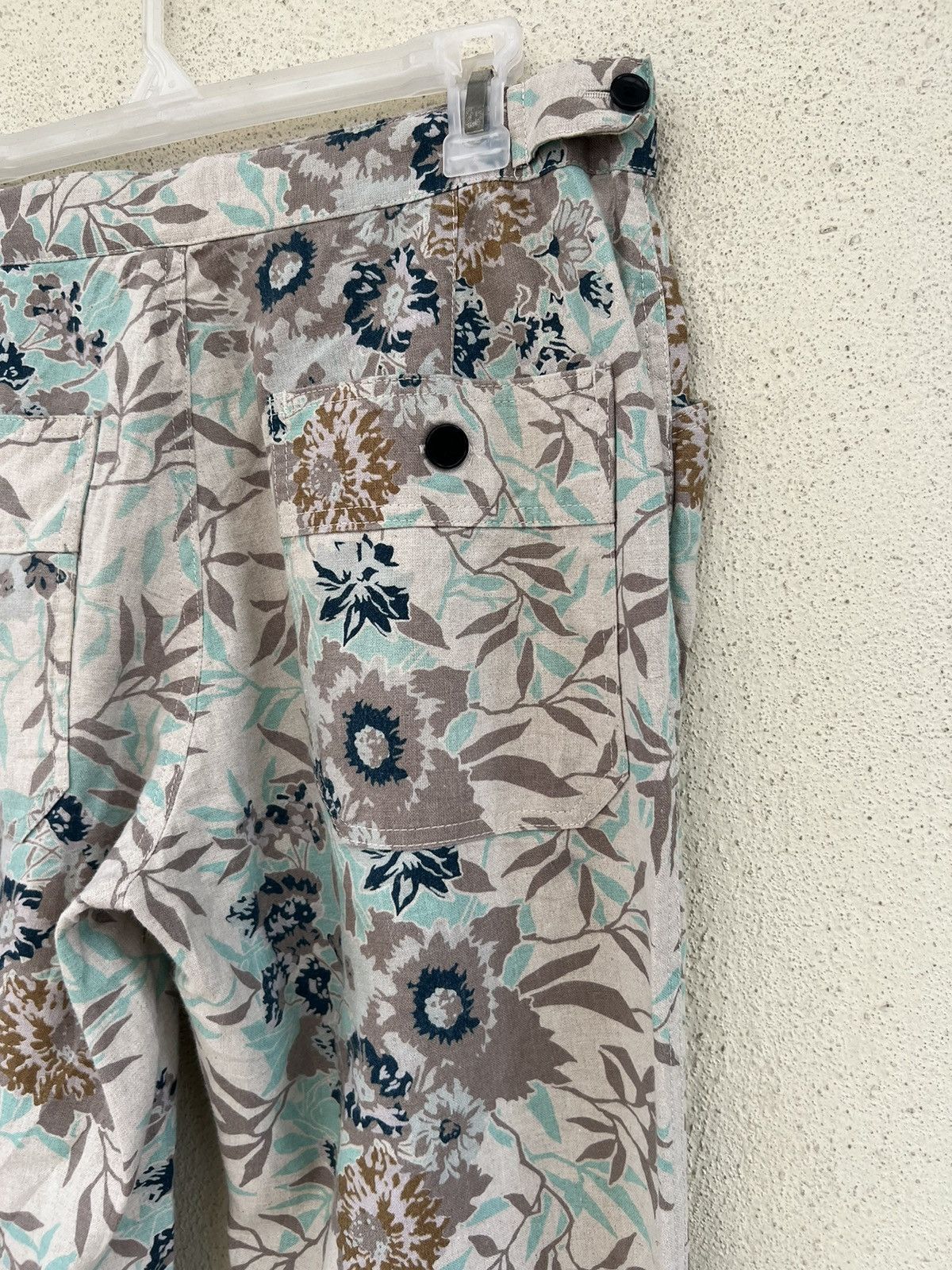 ABAHOUSE Vintage Abahouse Japan 100% Linen Floral Trouser Pant Size US 31 - 18 Thumbnail