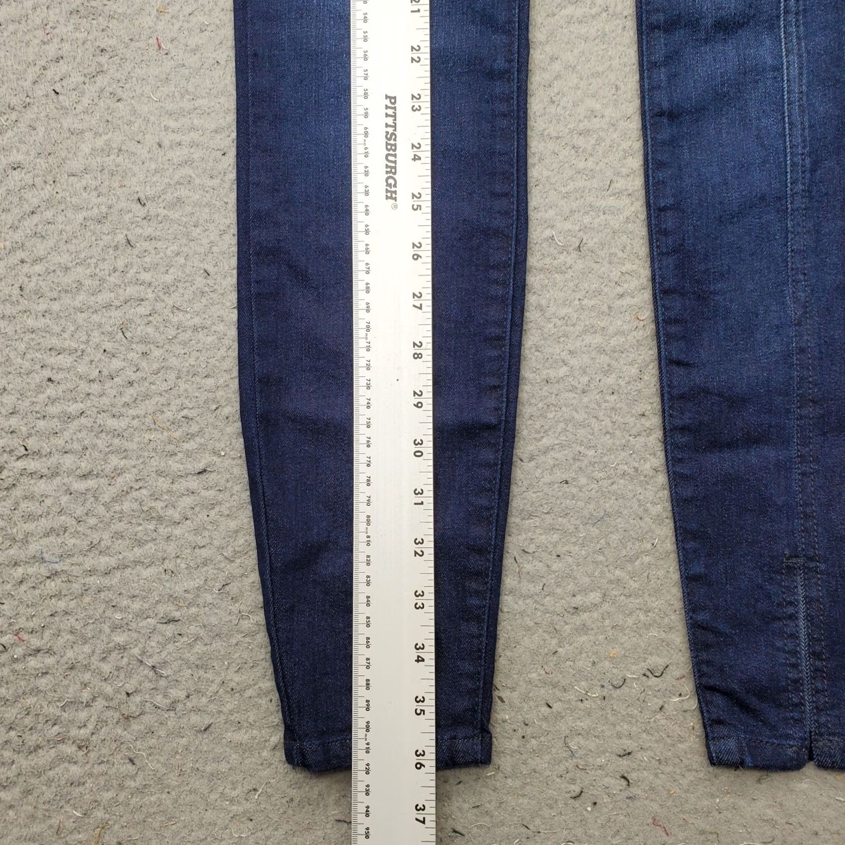 Denime Skinnygirl Sunrise Jeans Womens Size 0 Blue Denim Mid Rise Ankle Slit Skinny Leg Jeans Size 25" / US 0 / IT 36 - 3 Thumbnail