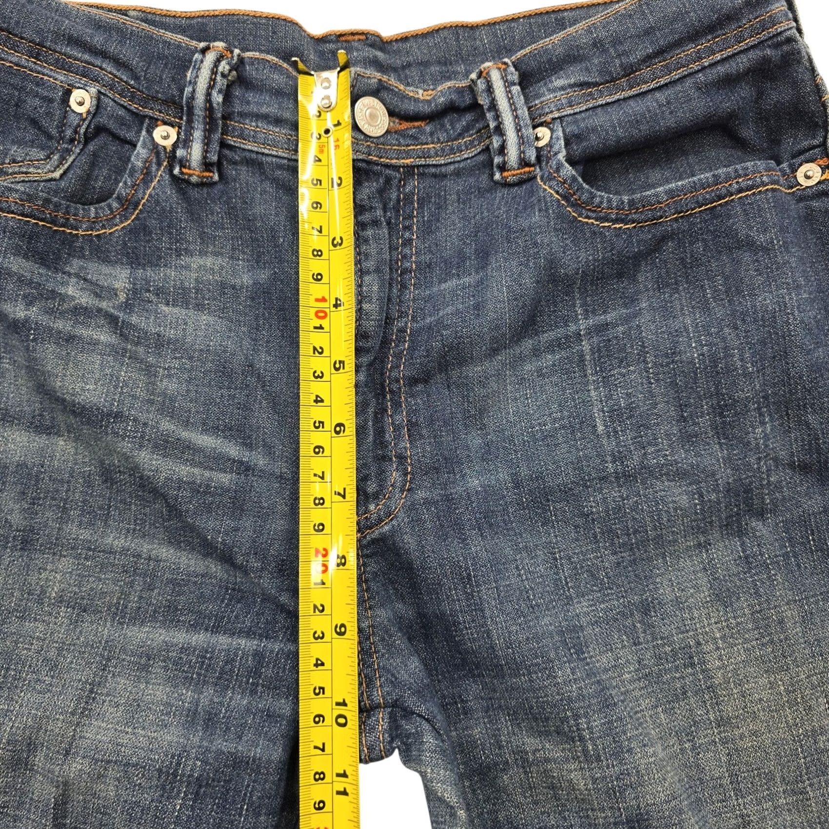 Levi's Levi's Men's Blue Straight Jeans Mid Rise Button Patch Logo 5-Pocket Regular Waist 32 Inseam 26 Denim Cotton Elastane Jeans Size US 32 / EU 48 - 5 Thumbnail
