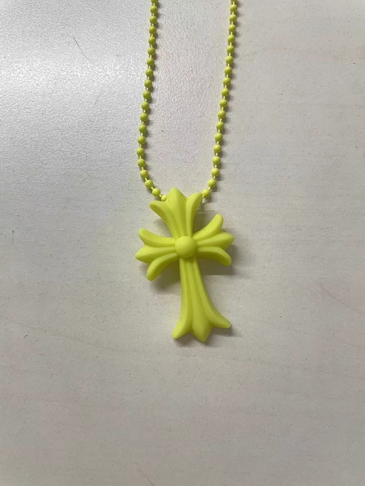 Chrome Hearts Chrome Hearts Resin Cross Pendant Ball Chain Necklace Size ONE SIZE - 6 Thumbnail