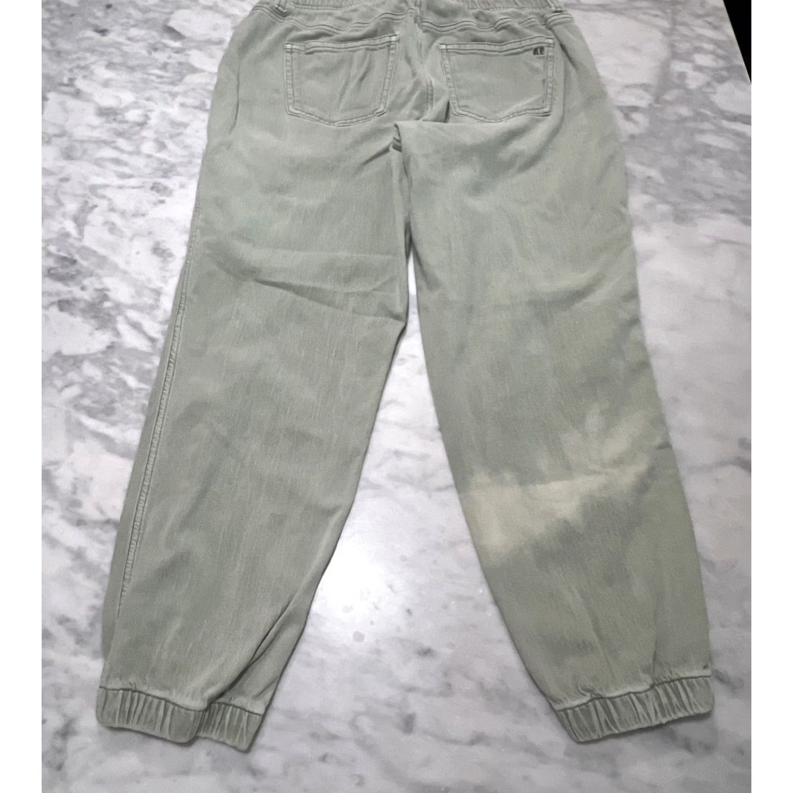 American Eagle Outfitters VINTAGE American Eagle Outfitters Women Pants 10 REGULAR Green Denim Jogger Drawstring 90s City Womens Size 32" / US 10 / IT 46 - 5 Thumbnail