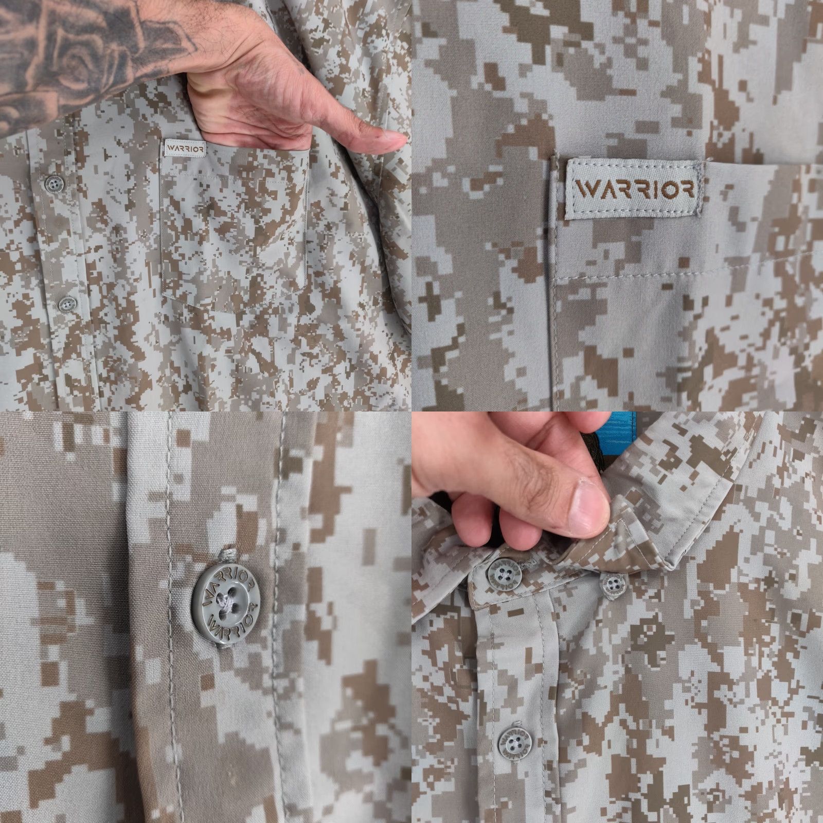 Etro Warrior Camouflage Shirt Mens 4XL Button Short Sleeve Retro Army Desert Camo Pattern Pocket Button-Up Shirt Men Size US XXL / EU 58 / 5 - 8 Thumbnail