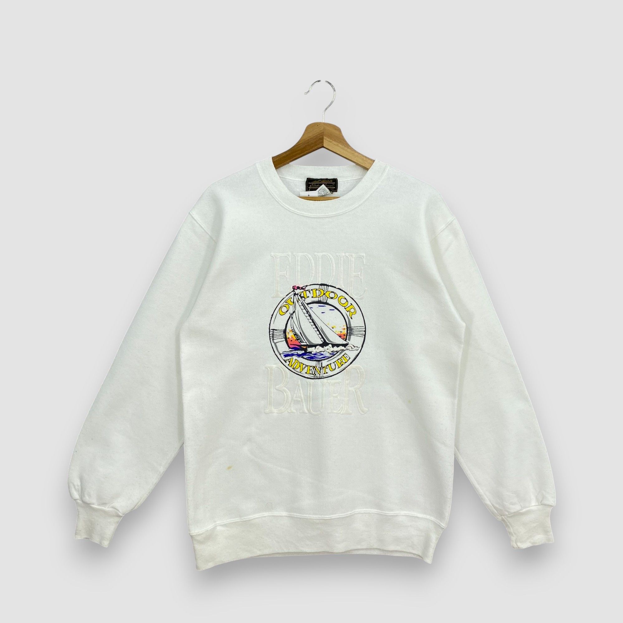 Eddie Bauer Vintage 90s Eddie Bauer USA Outdoor Sweater Yacht Club Size US S / EU 44-46 / 1 - 1 Thumbnail