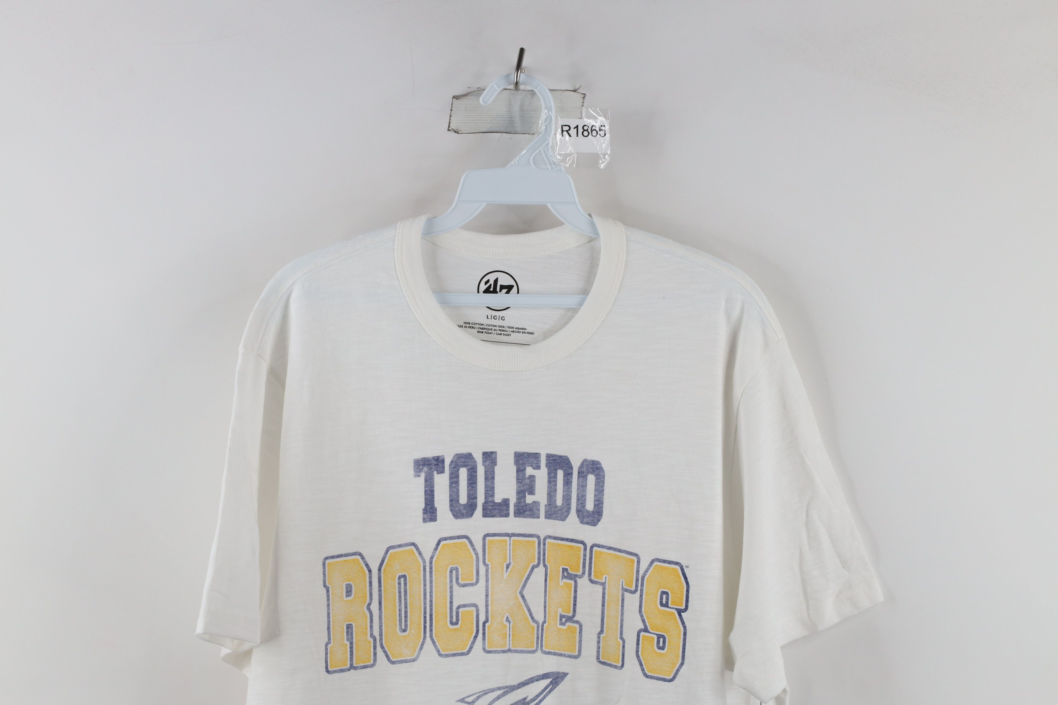 Vintage New Spell Out University of Toledo Jersey Knit T-Shirt White Size US L / EU 52-54 / 3 - 2 Thumbnail