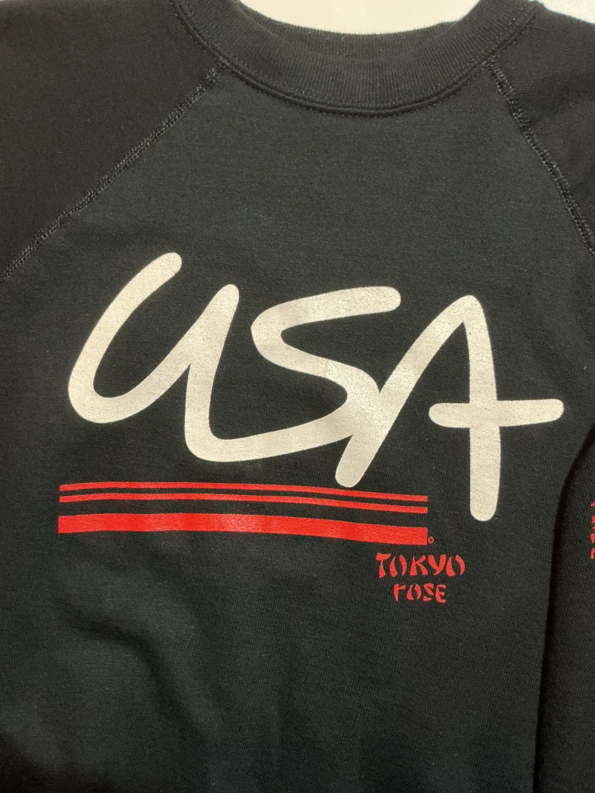 Vintage Vintage 80s Tokyo Rose USA Made In USA Pullover Sweatshirt Size US L / EU 52-54 / 3 - 5 Thumbnail