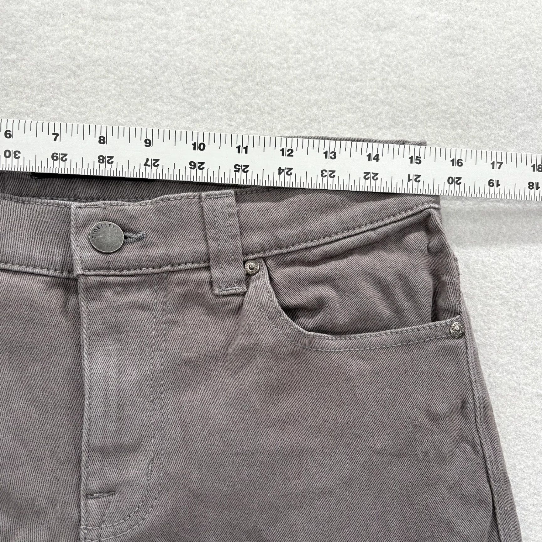 Denime Fidelity Torino Jeans Mens 29x32 Gray Charcoal Stretch Denim Straight Casual Size US 29 - 7 Thumbnail