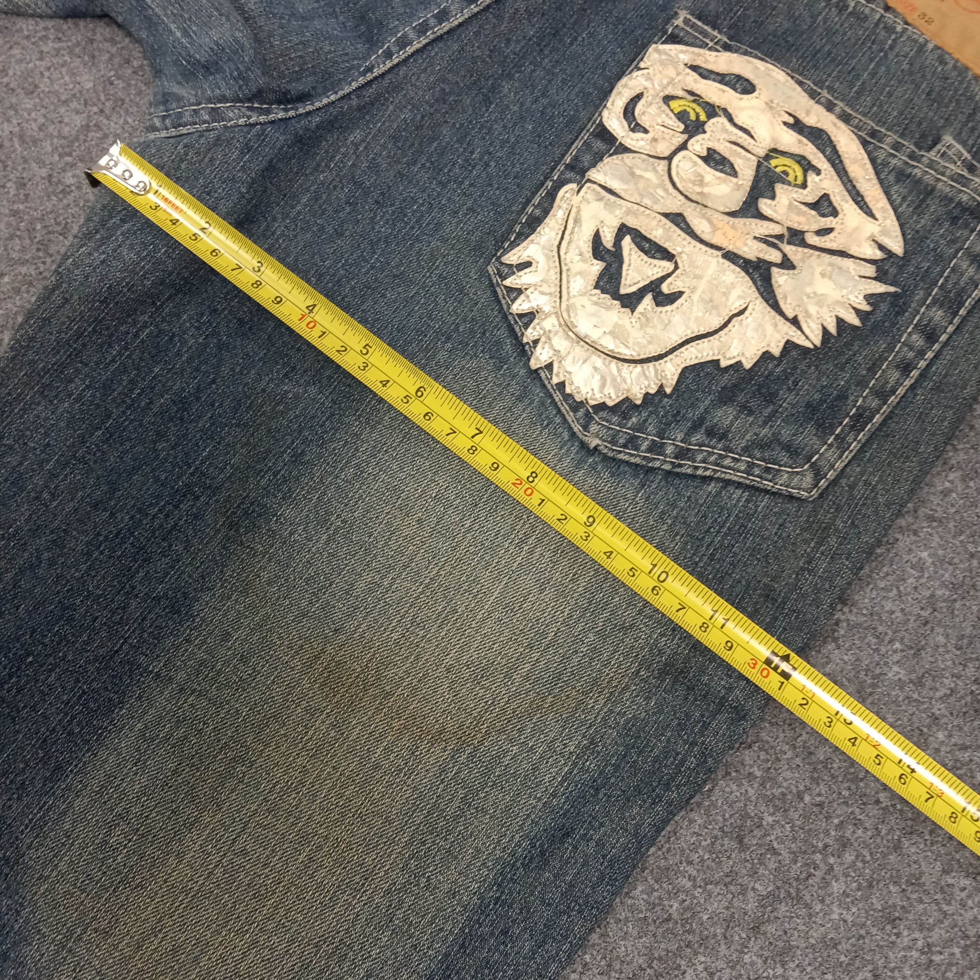 Ed Hardy Ed Hardy Christian Audigier Custom Logo Jeans C272N1 Size US 31 - 11 Thumbnail
