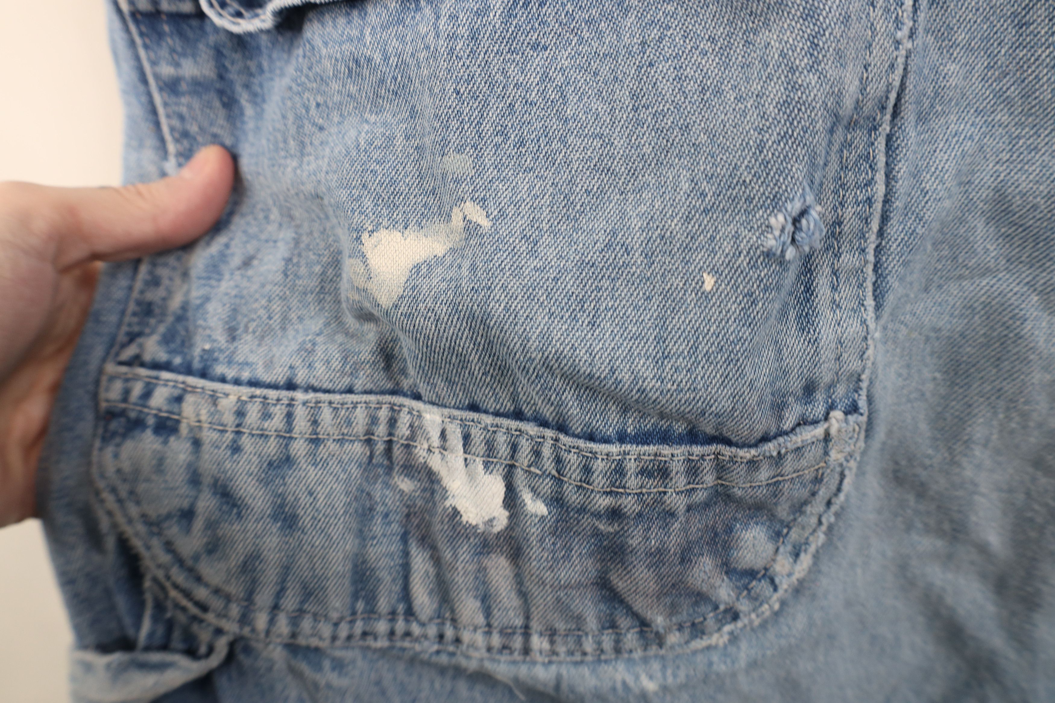 Vintage Vintage 90s Streetwear Thrashed Wide Leg Denim Jean Overalls Size US 40 / EU 56 - 14 Thumbnail