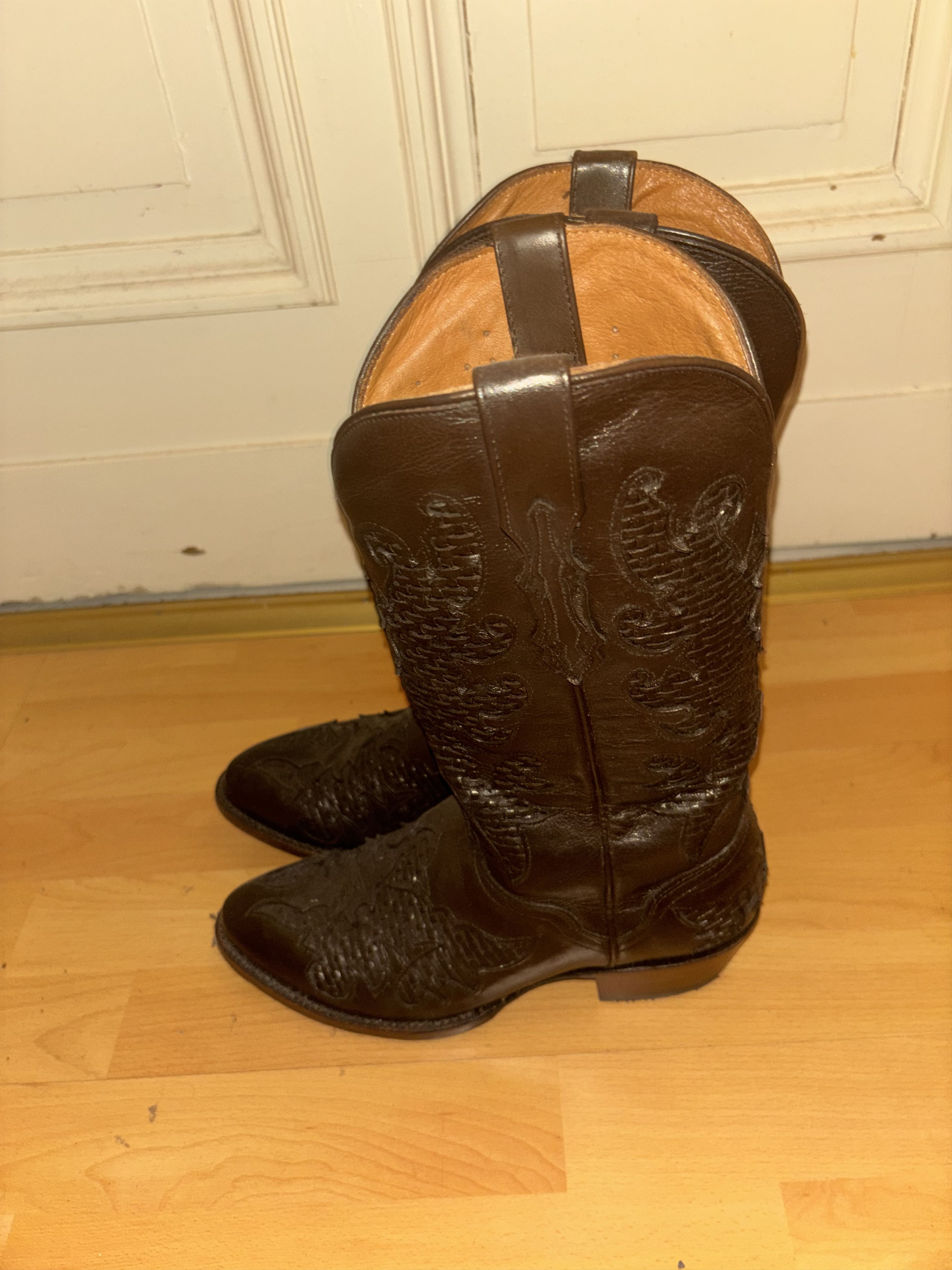 Other El Dorado Men's Basket Weave Western Boots - Medium Toe Size US 8 / EU 41 - 2 Thumbnail