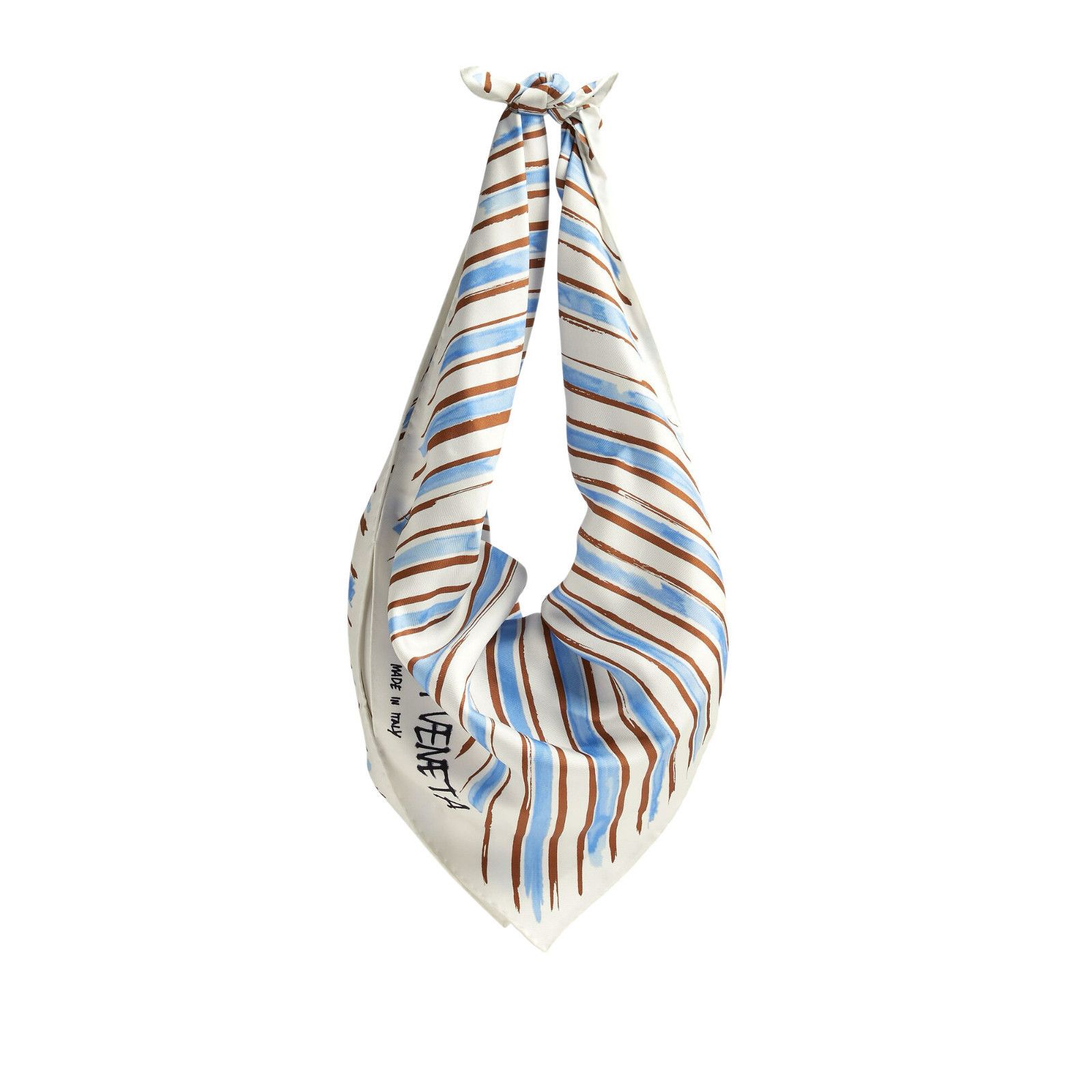 BOTTEGA VENETA Foulard Top Handle $3100 Admiral/Brown Should