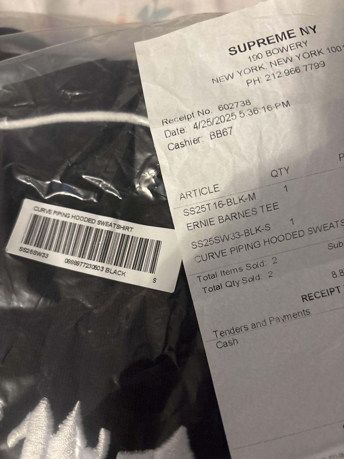 Supreme Supreme curved piping hoodie SS25 Size US S / EU 44-46 / 1 - 5 Thumbnail