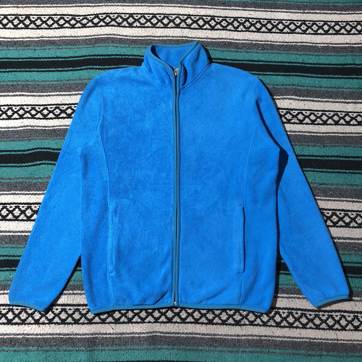 Japanese Brand × Uniqlo Uniqlo Blue Fleece Jacket Size US L / EU 52-54 / 3 - 1 Thumbnail