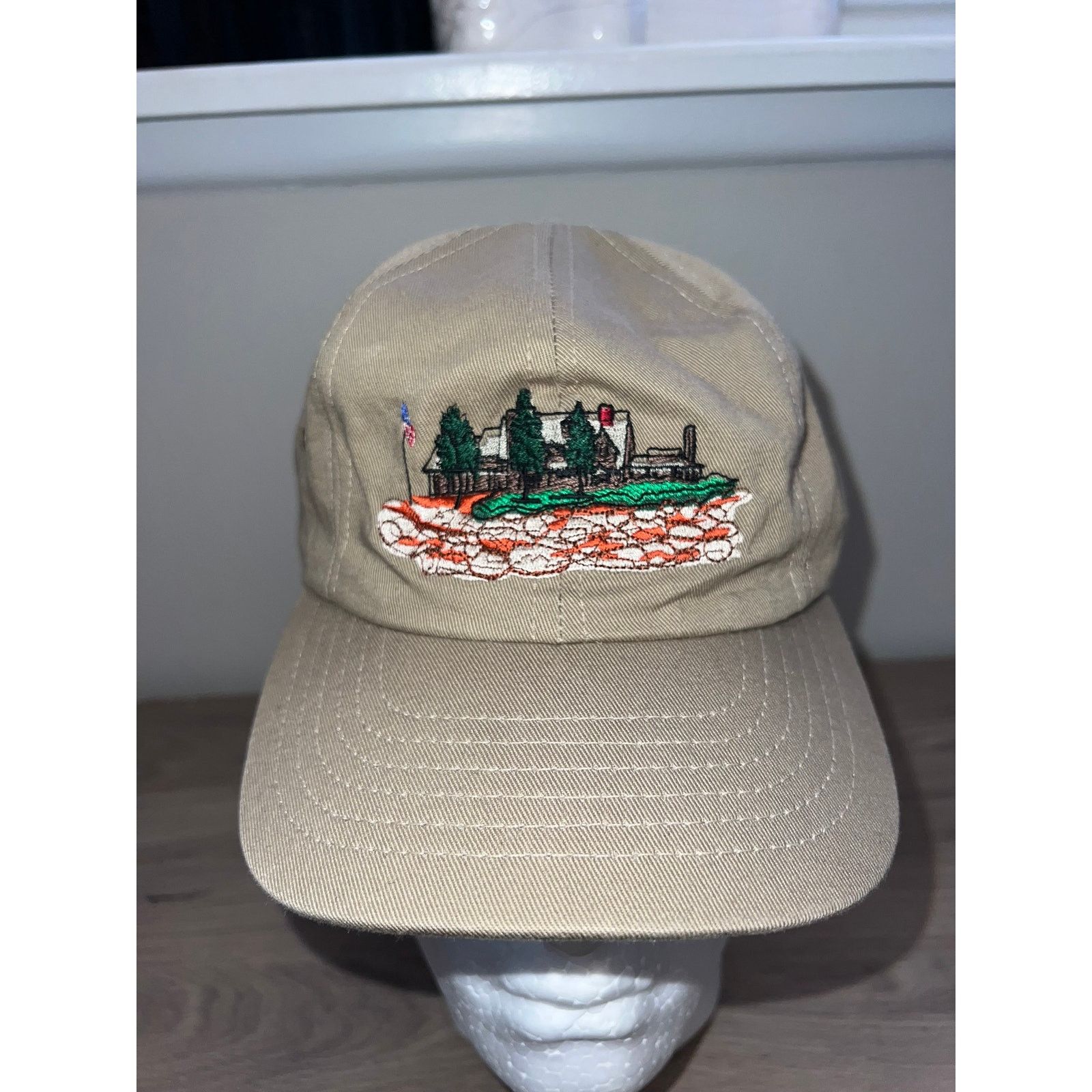 Designer Walker's Point Hat Wisconsin Graphic Brown Cap Headwear OS Size ONE SIZE - 2 Thumbnail