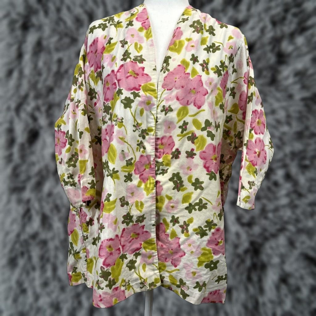 Jantzen Vintage Jantzen Swimsuit Coverup Robe Cardigan Sz L VGUC Floral 70’s Size L / US 10 / IT 46 - 1 Thumbnail