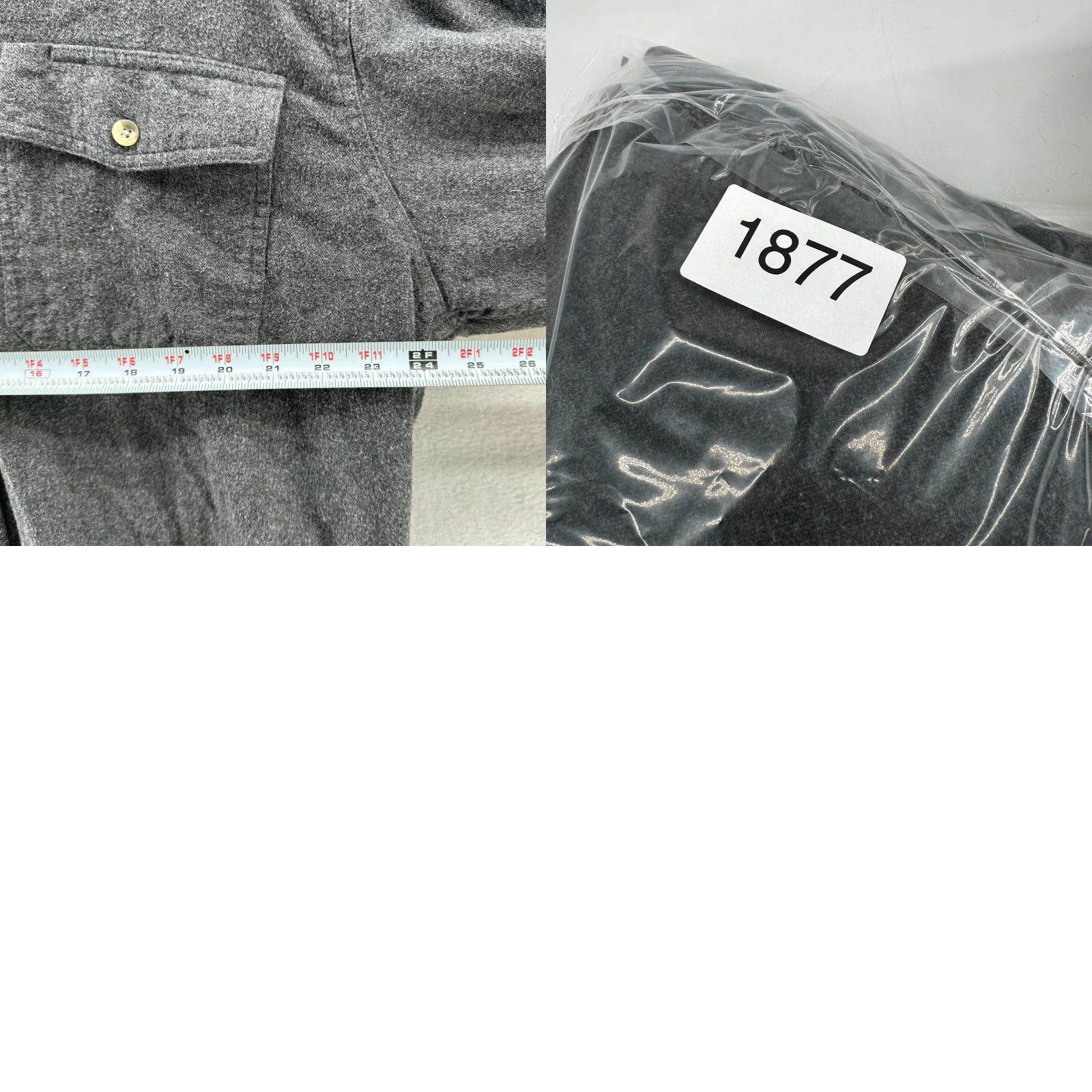 Vintage CQR Button-Up Shirt Gray Men's 2XL Long Sleeve Collared Cotton Pockets Size US XXL / EU 58 / 5 - 8 Thumbnail