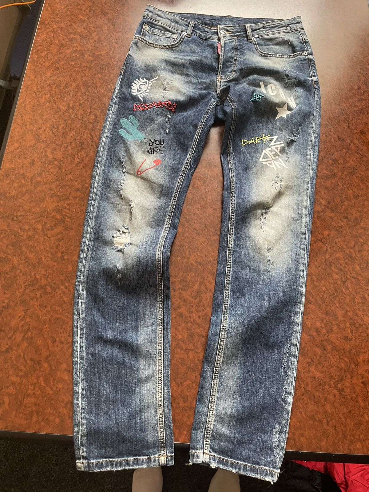 Dsquared2 Dsquared 2 jeans distress denim pants joggers chrome rock Size US 30 / EU 46 - 1 Thumbnail