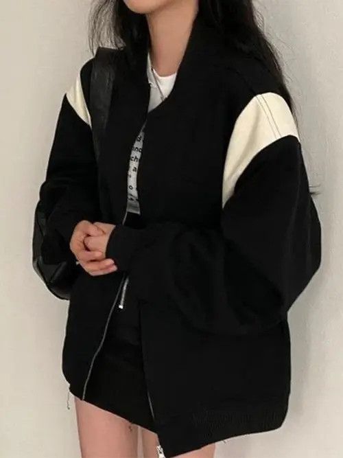VIBE Baseball Jackets Women Autumn Vintage Coats Size ONE SIZE - 3 Thumbnail