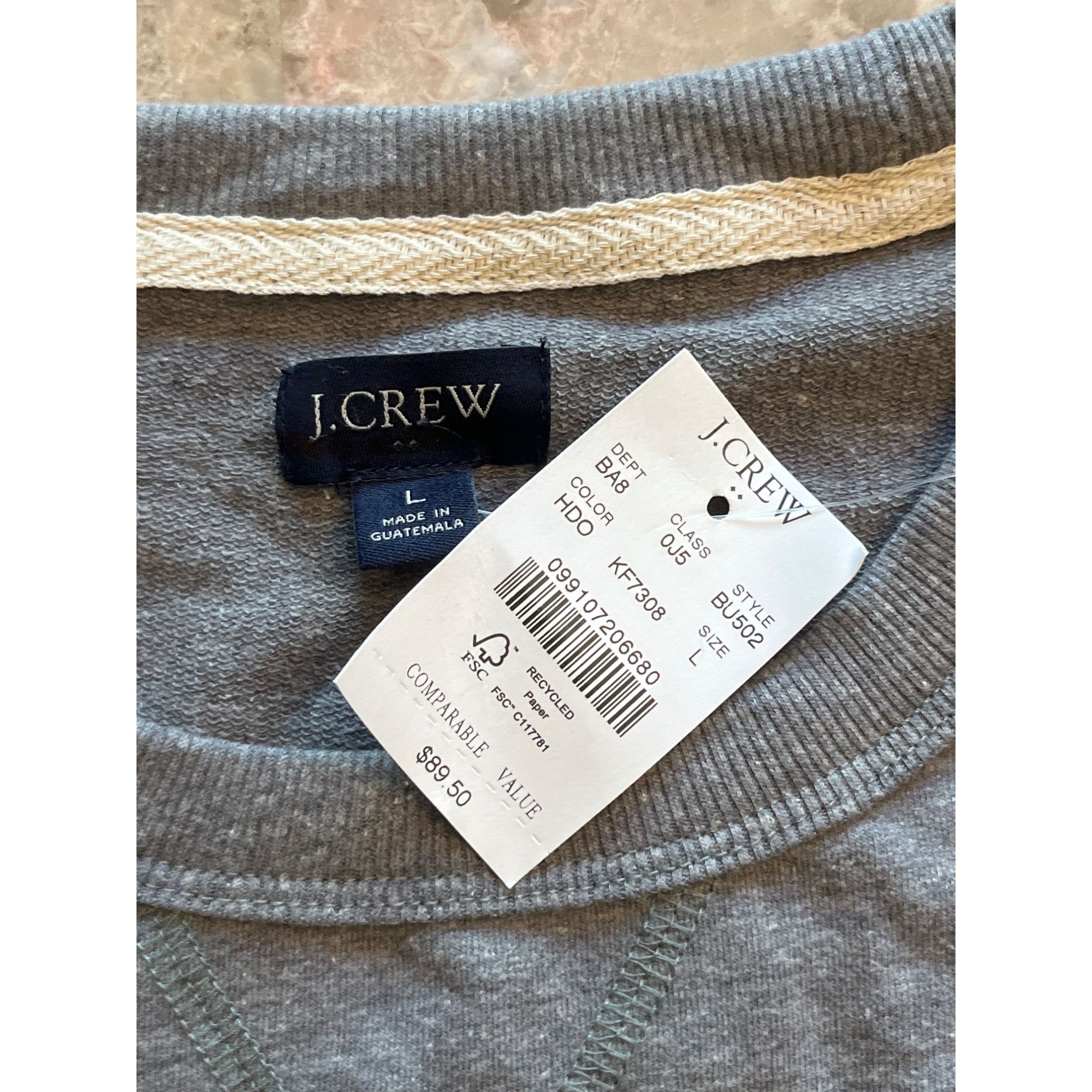 J.Crew J. Crew Soft Cotton-Blend Crewneck Pullover Sweatshirt in Gr Size US L / EU 52-54 / 3 - 6 Thumbnail