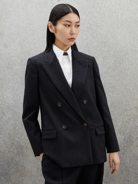 Brunello Cucinelli o1la1rc1a0325 Wool Blazer in Navy Size M / US 6-8 / IT 42-44 - 1 Thumbnail