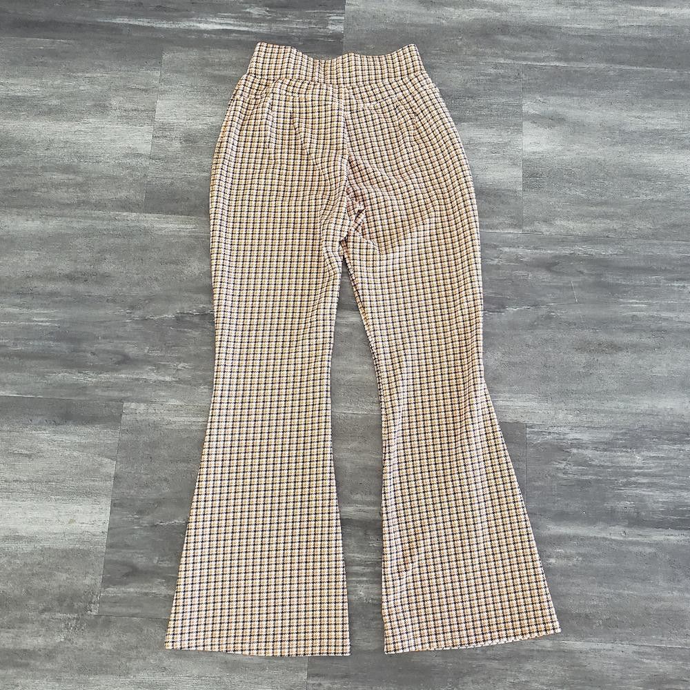 Designer Orange Black Detailed Kyoyo Flare Pant Size 32" / US 10 / IT 46 - 2 Thumbnail