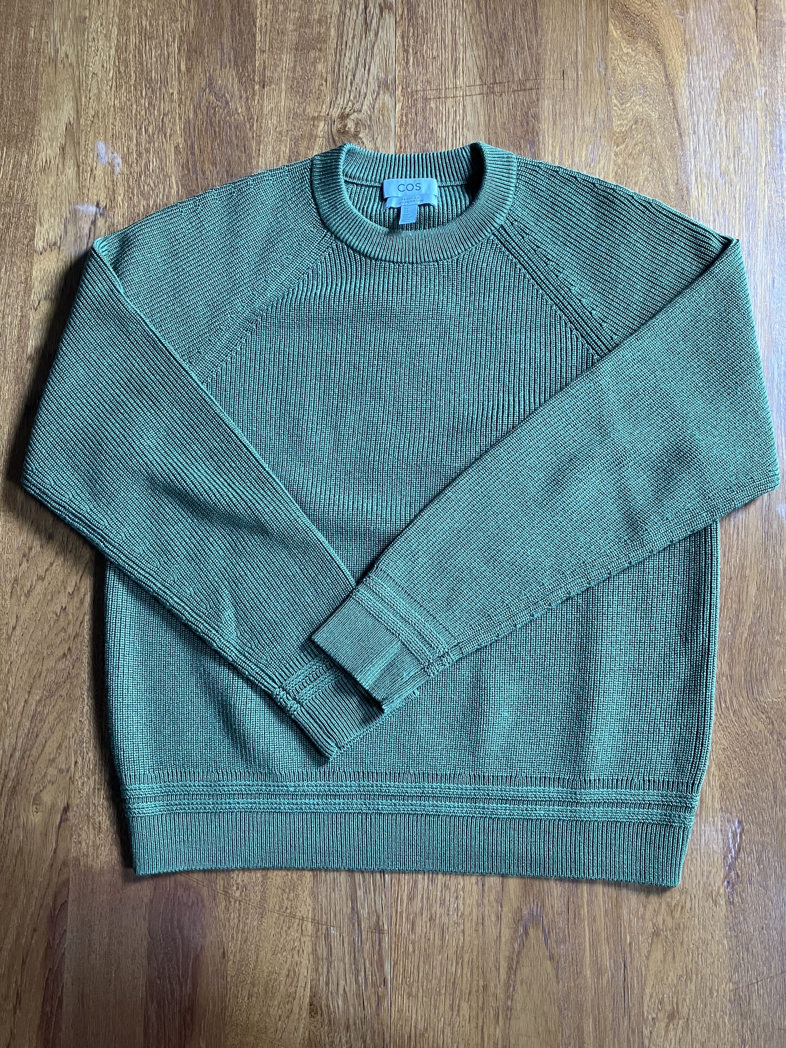 Cos Green Crew Neck Wool Sweater Size US M / EU 48-50 / 2 - 2 Thumbnail