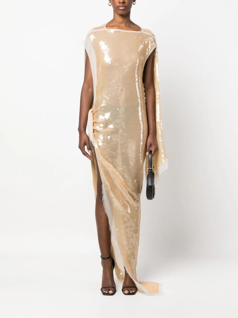 Rick Owens o1y0126 Maxi Dress in Beige Size S / US 4 / IT 40 - 5 Thumbnail