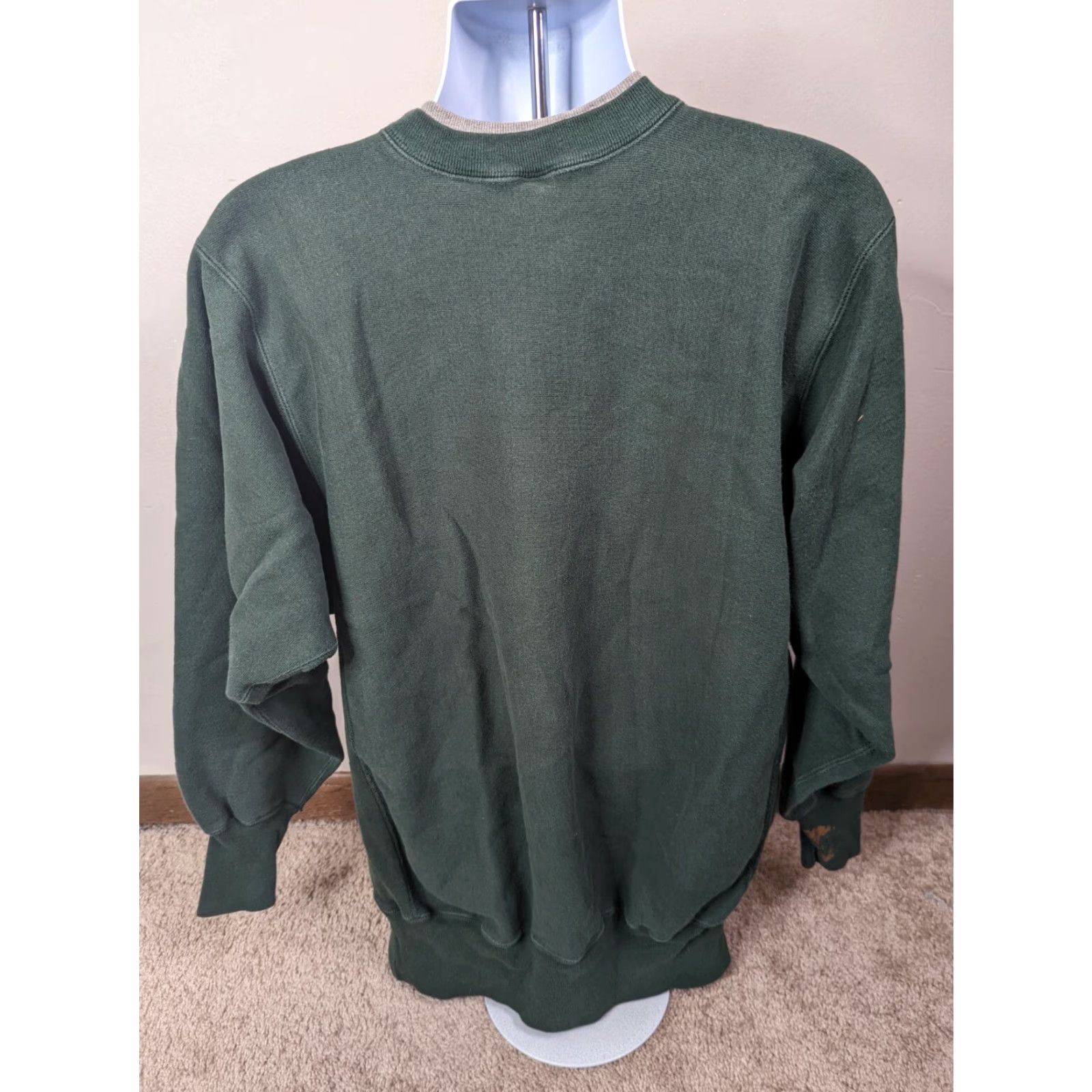 Champion VINTAGE Champion Reverse Weave Sweatshirt XL Green Logo USA Made 90s Pullover Men Regular Reversible Size US XL / EU 56 / 4 - 2 Thumbnail