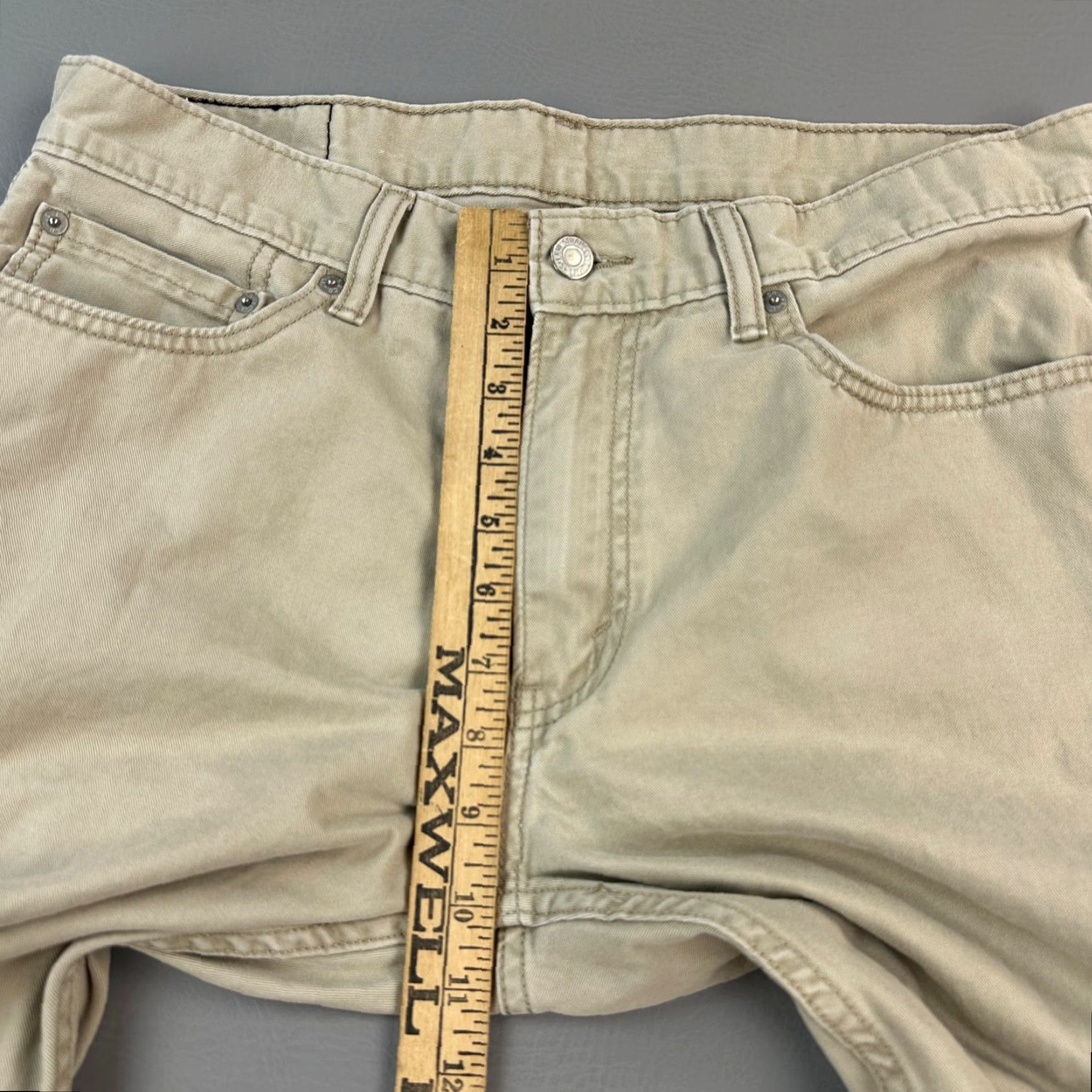 Levi's Levis 559 Pants Mens 34x34 34x32 Khaki Twill Relaxed Straight Zip Fly Casual Size US 34 / EU 50 - 5 Thumbnail